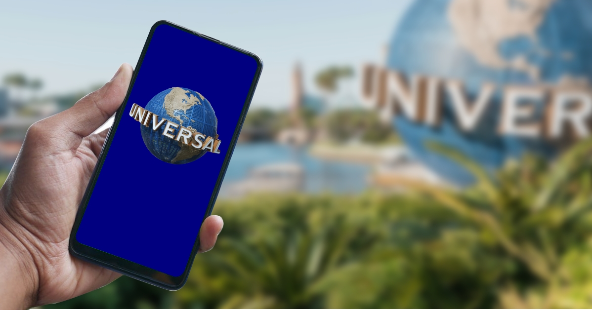 Universal Resort Orlando App with faded background