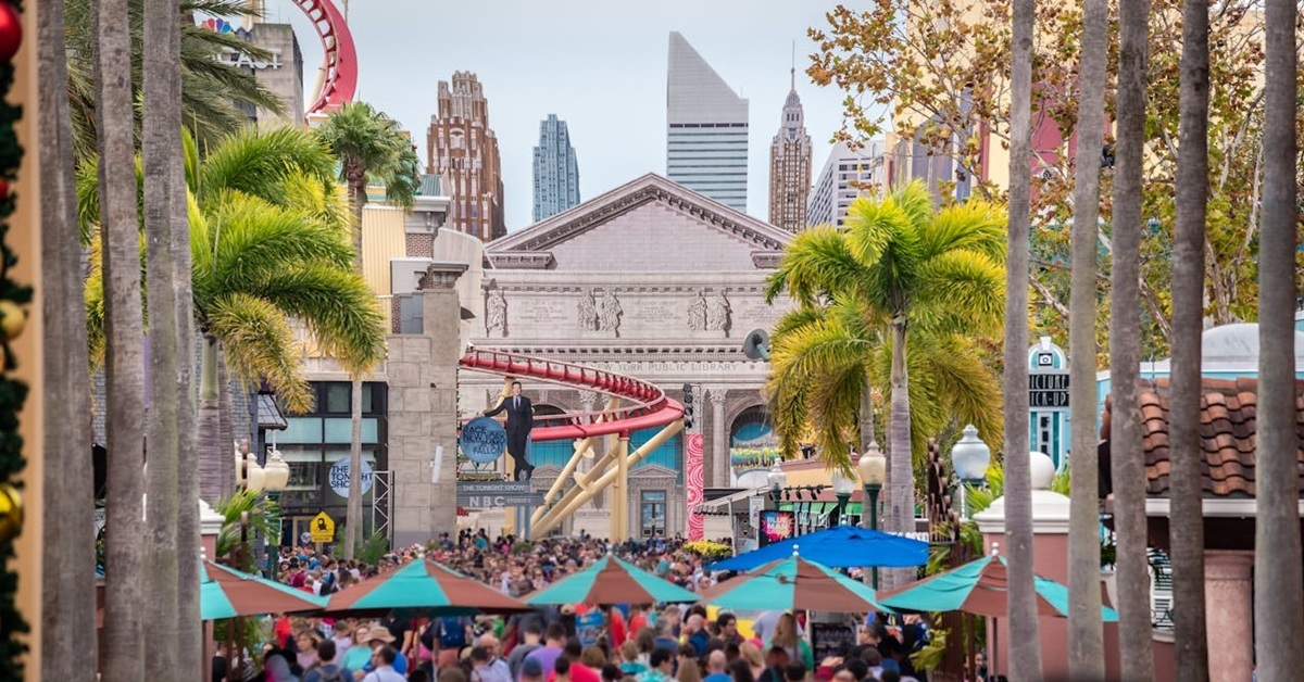 View of Universal Orlando Resort main street