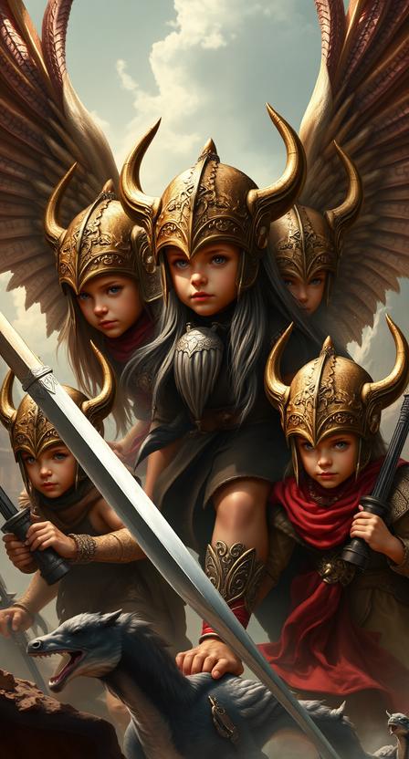 Image of children dressed as Vikings