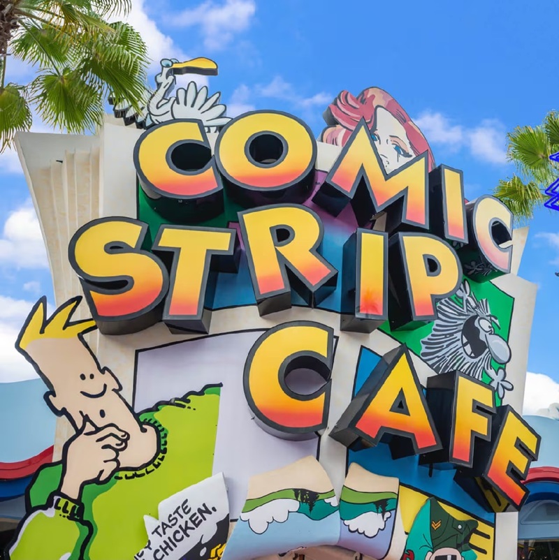 Comic Strip Cafe signage