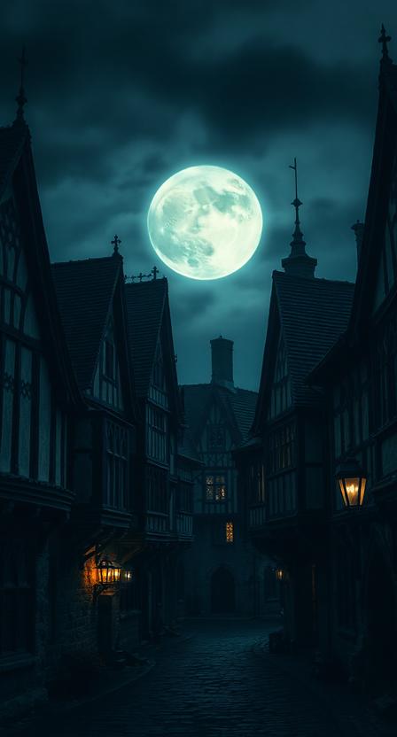 Timber framed gothic village