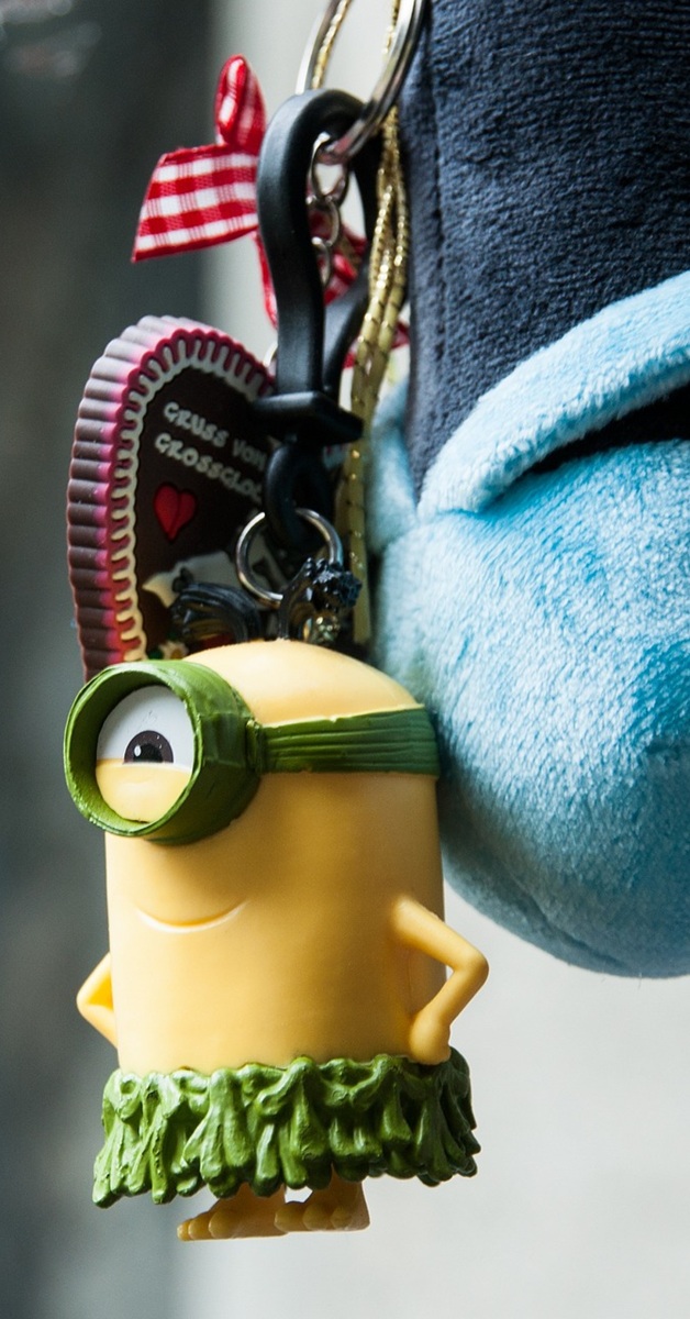 Minion Keyring on bag