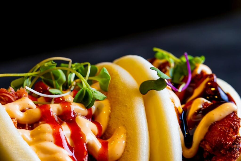 Close-up of Asian Bao Buns