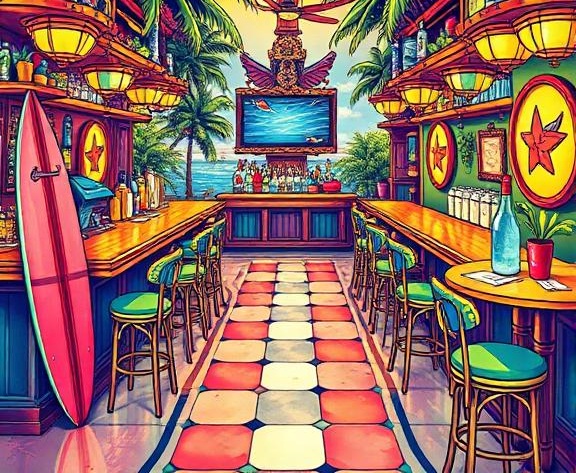 Key West themed bar
