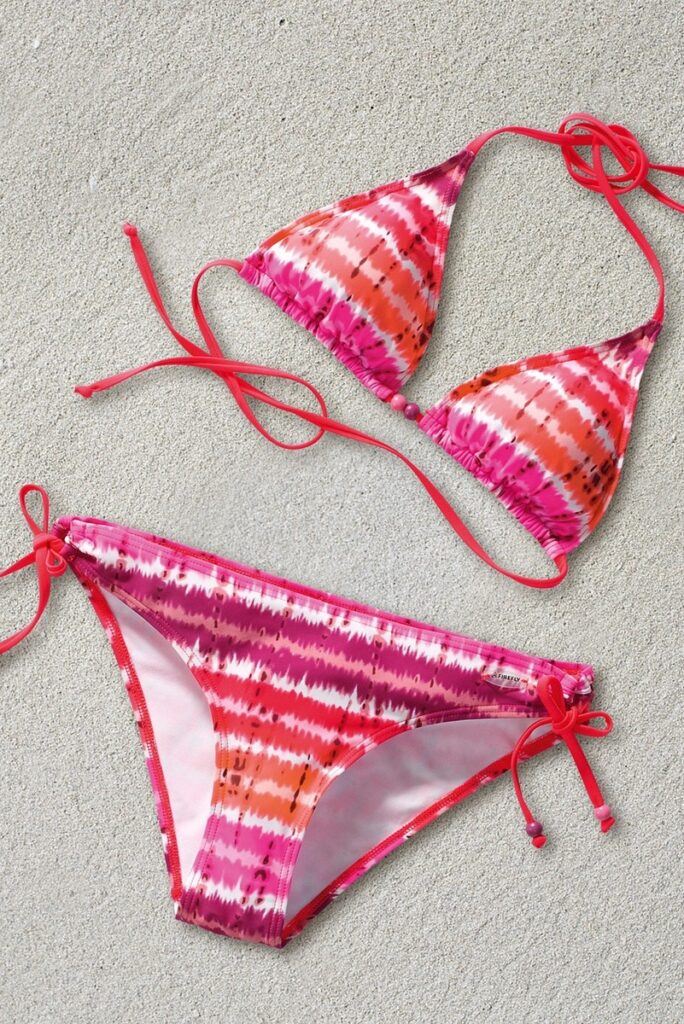 Pink and orange bikini set