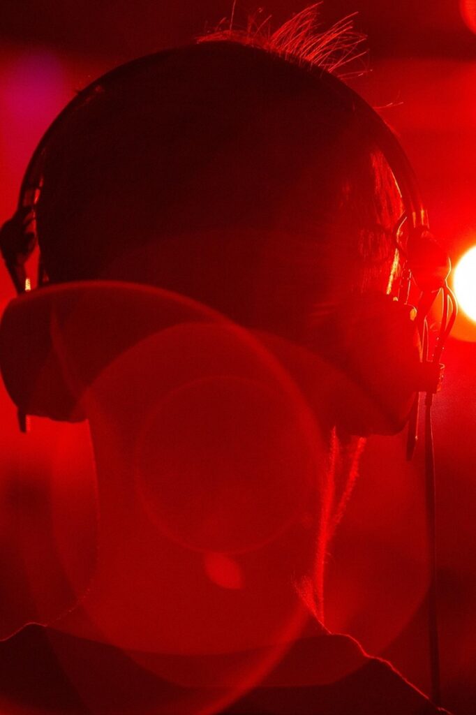 DJ wearing headphones
