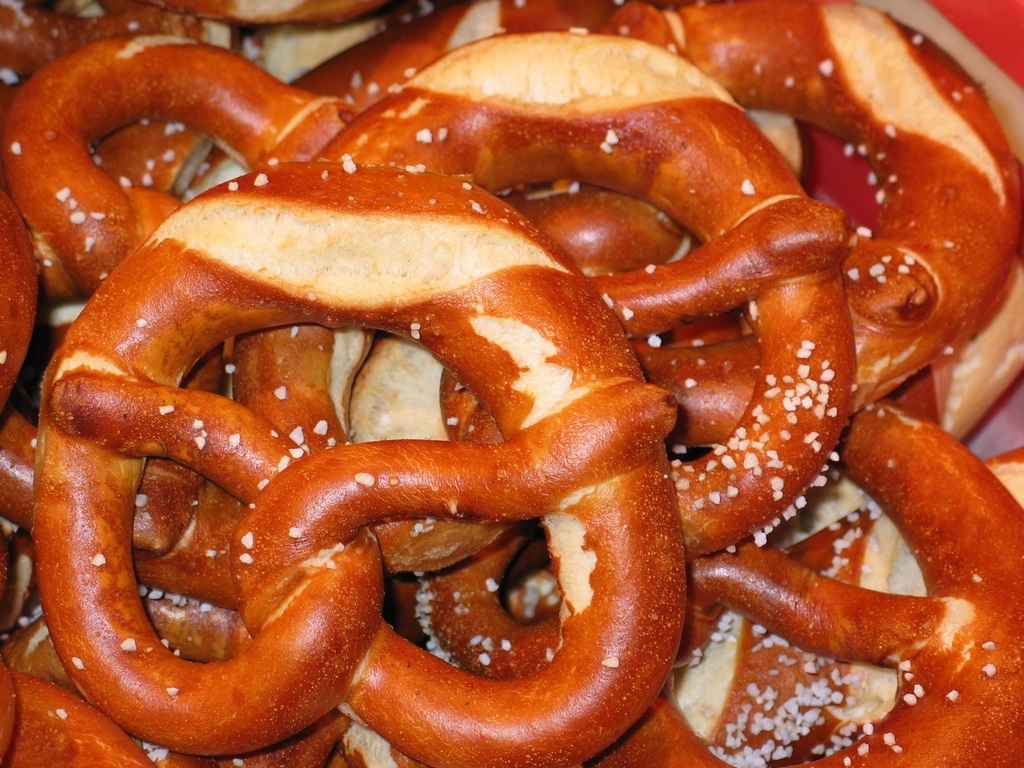 Salted pretzels